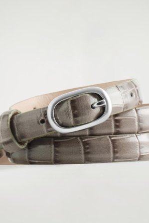 COS Femme Ceinture Fine Effet Croco En Cuir in Marron