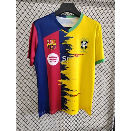 25-26 FC Barcelona X Brasilien Special Edition Träningsfotboll T-shirt S-4XL