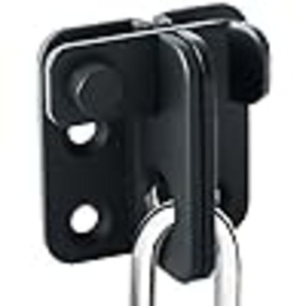 Skyde lås skodde lås dør lås port svingbolt til vindue, skab og have, sort finish rustfrit stål