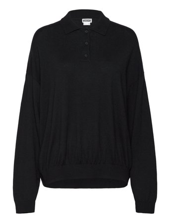 Weekday Piké Sweater - Black - L