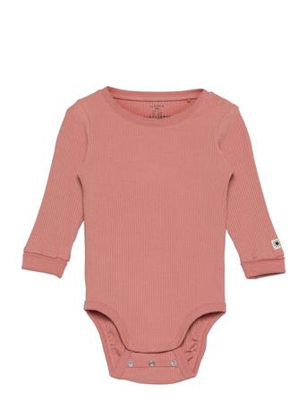 Body Basic Rib Bodies Long-sleeved Rosa Lindex