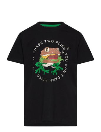 Tnjohnny S_S Tee Tops T-Kortærmet Skjorte Black The New