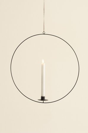 Jotex - Round Hengende Lysestake Svart - MEDUSA - Kjøp Lysestaker hos Jotex