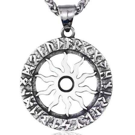 Pendant - Nordic Mythology - Sun with runes