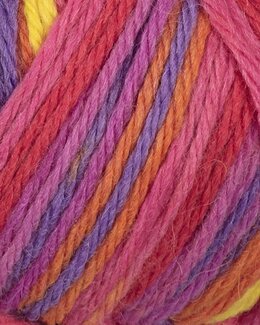 Garn Viking Raggen 150g Röd multi