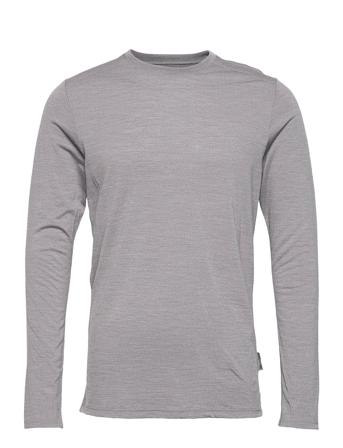 Dovre Wool Long Sleeved T-Shir Base Layer Tops Harmaa Dovre