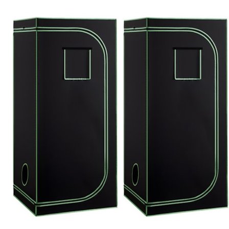 Odlingstält 80 x 80 x 180 cm-Duoku-Inomhusväxter-Observationsfönster, Avtagbar Platta, Dragkedja