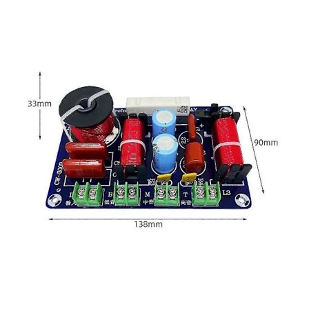 3-veis frekvensdeler Hi-fi delefilter audiofil hjemmekino høye mellomtone- og lave høyttalere Retrof