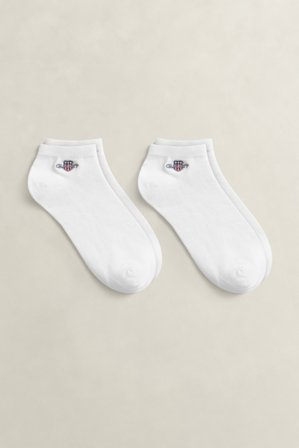 GANT Herren 2er-Pack Knöchelsocken (43-45) Weiß