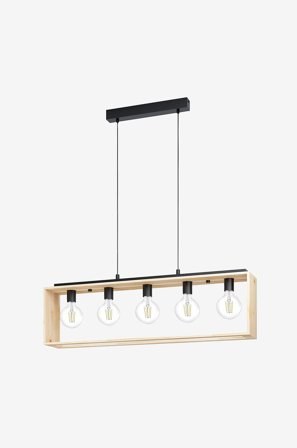 EGLO - Takpendel Famborough Wood /Black - Svart - Takpendlar - Från Homeroom