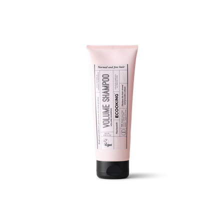 Ecooking Volume Shampoo 250ml - Til Normalt og Fint Hår, Tilsætter Fylde og Volumen
