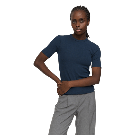 Soft Rebels Srfenja Ss Top - Morel T-shirts & toppar Dam Blå XS