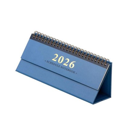 Stående Kalender 2026 Kalender Skrivebordskalender Dobbel Wire Binding Husholdningskalender for Skole Rød