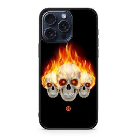 Bjornberry Skal iPhone 15 Pro Max - Flames Dödskallar