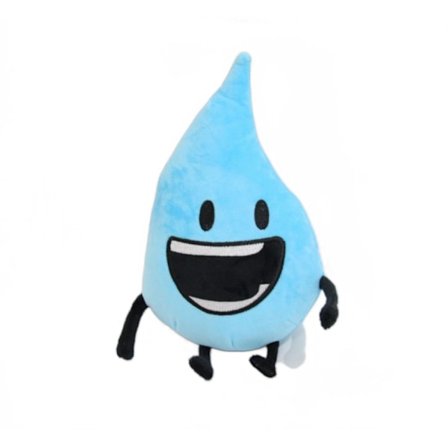 Battle for Dream Island plyschdocka green leaves water drop