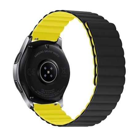 Klockarmband med magnetiskt lås i silikon Samsung Galaxy Watch 5 (44mm) / (40mm) / Pro - Svart / Gul