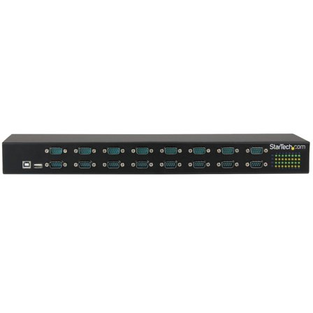 StarTech USB to Serial Hub - 16 Port - COM Port Retention - Rack Mount and Daisy Chainable - FTDI USB to RS232 Hub (ICUSB23216FD) - seriell adapter -