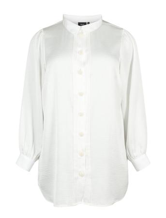 Msaraly, L/S, Long Shirt White Zizzi