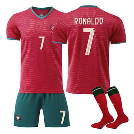 25-26 Portugal National Football Team Special Edition Trøjer NO.7 RONALDO Sæt Børn Voksen Fodboldudstyr Med Sokker