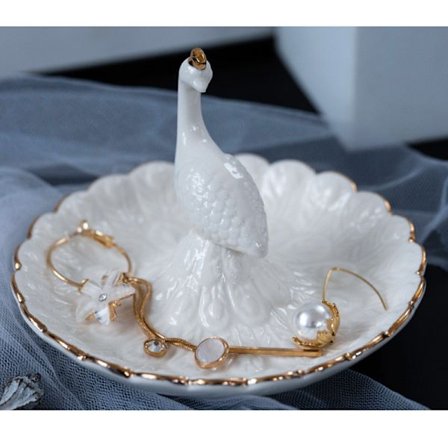 Äitienpäivä, söpö eläin keraaminen korualusta rengaspitimen koru