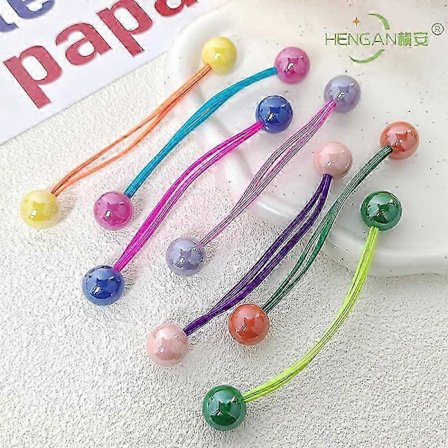 12 stk. Hestehale Elastikker Hestehale Kugler Hårbånd Elastiske Hårtilbehør[HK]