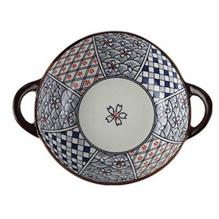 Kaksikorvainen keittokulho, keraaminen epäsäännöllisen muotoinen kulho, kotitalouksien salaatti- ja nuudelikulho, grillikulho, ramen-kulho, A