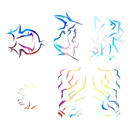 stk Demon Hunter Girls Group COS Lilla Tatoveringsmærke Demon Herre Gruppe Vandtæt Stribet Midlertidig Tatoveringsmærke Sæt