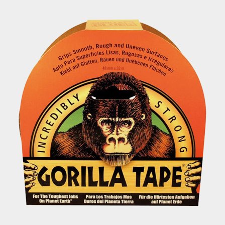 Gorilla Tape svart 9m x 25mm kraftig vävbunden tejp för grova ytor UV-beständig med dubbla lager klister för sten och trä