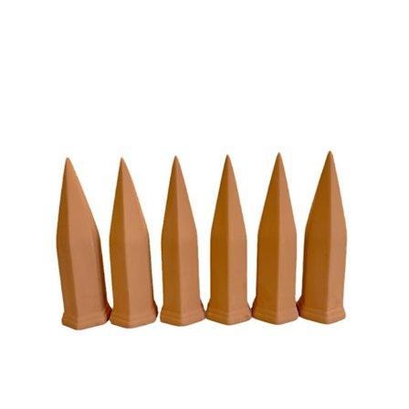 Pakke med 6 ler kegle vanding, plantevand dispenser som vandingskegle, ideel til vanding af planter og indendørs planter, holdbar og effektiv