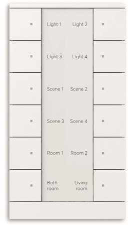ABB 2CKA006330A0016 Trykknapp KNX Antall styrepunkter: 12, Strømbrytere & vegguttak
