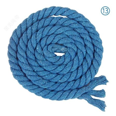 8 mm x 20 m 3-säikeinen punottu puuvillaköysi askarteluun, neulomiseen ja lankaan