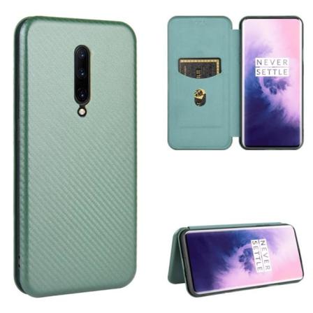 Oneplus 7 Pro Flipfodral Kortfack Carbondreams Grön Grön