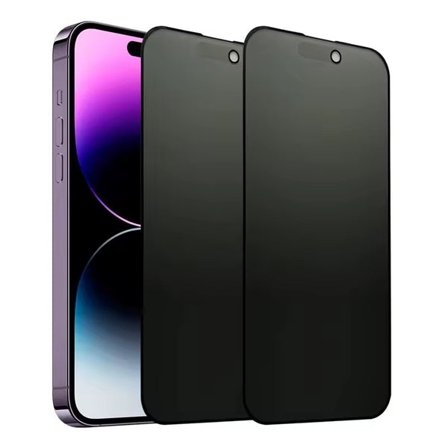 2-PACK SKÄRMSKYDD / Privacy - Härdat Glas - iPhone 16