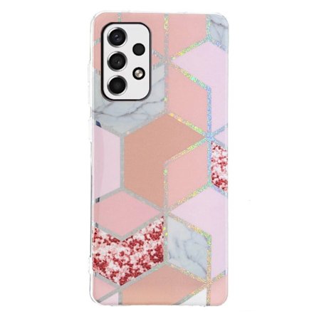 Marble Samsung Galaxy A33 5G Suojakotelo - Rhombus / Pinkki