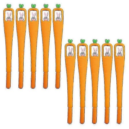 10 stk Gulerot Kanin Blyantpenn Tegneserie Blyantpenn Skrivepenn Student Skolemateriell