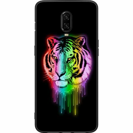 Oneplus 6t Svart Skal Neon Tiger