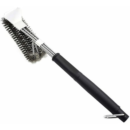 BBQ-harja, jossa 304 ruostumattomasta teräksestä valmistettu lasta ja pitkä kahva - Ihanteellinen hiili- tai sähkögrilliin