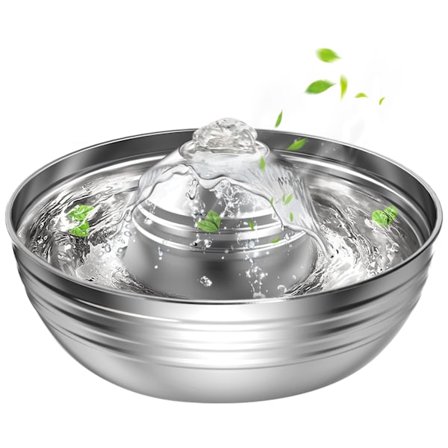 Kattefontæne Rustfrit Stål 2L Stille Drikkefontæne til Katte