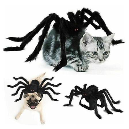 Koiran Halloween-asut - Hämähäkkiasu Halloween-juhliin, Keskikokoisille Pienille Koirille Kissat Pentu M