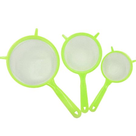 3 stk. Madsi Hængende Hul Design Mesh Scoop Si Let Holdbar Filter Si til Hjem Køkken Tianyuhe Grøn
