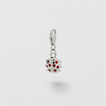 Red Ladybug Charm - Sterling Silver - Safira