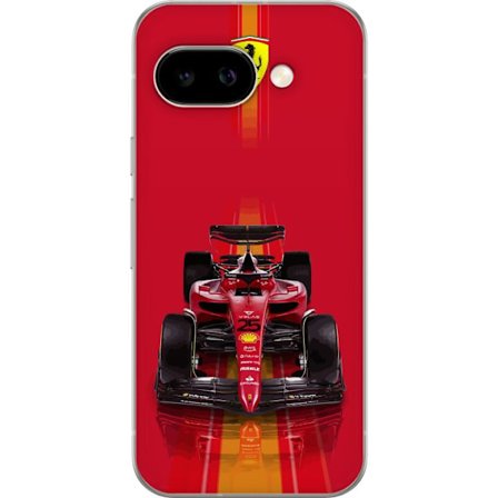 Yhteensopiva Puhelinkuori Google Google Pixel 9a Ferrari Formula 1 -auto ikonisessa punaisessa muotoilussa urheilullisella tarkkuudella