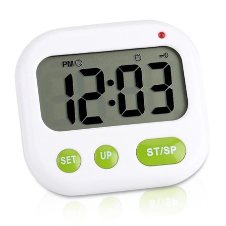 Digital LCD Vækkeur med Vibration og Baggrundsbelysning Elektronisk Køkkenur