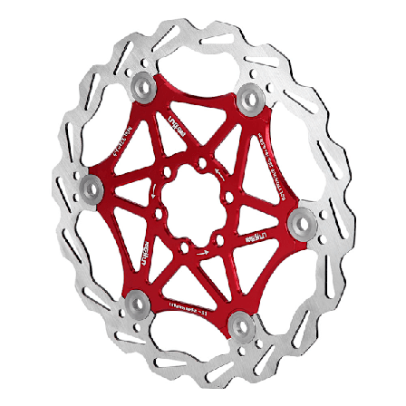 160/180/203 mm Mountainbike Flydende Bremse Skive Cykel Bremseklods Cykeltilbehør (Rød 180 mm)