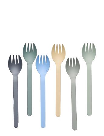 Selena Fork 6-Pack Home Meal Time Cutlery Multi/mønstret Liewood*Betinget Tilbud