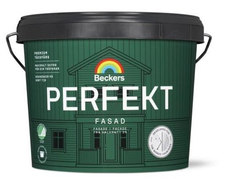 Beckers Fasadfärg, Perfekt Fasad halvmatt, 3L, Faluröd, Färg & tapeter