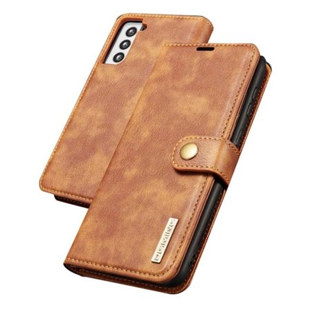 DG.MING Samsung Galaxy S21 2-i-1 etui med pung - Brun