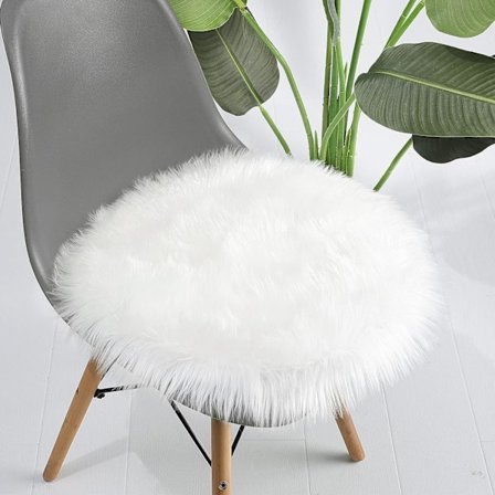 Lammfellimitat-matto 60 x 60 cm, tekoturkis, pitkänukkainen sohva-/makuuhuoneen koristematto 60 x 60 cm, WWLAI TRADING SARL