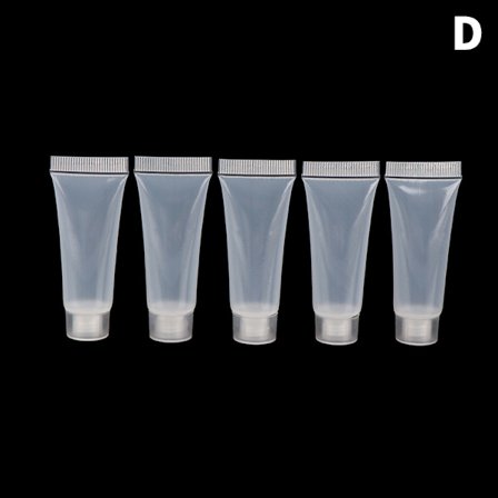 5 stk Makeup Clear Plastic Lip Gloss Container Genopfyldelig Flaske