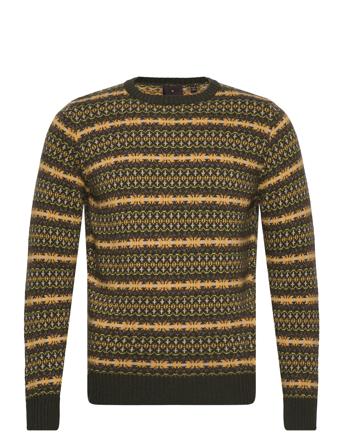 Pete Roundneck Designers Knitwear Round Necks Khaki Green Oscar Jacobson